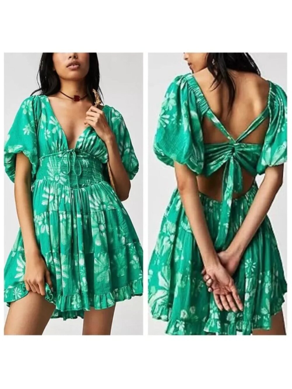 Free People Perfect Day Printed Dress - M
